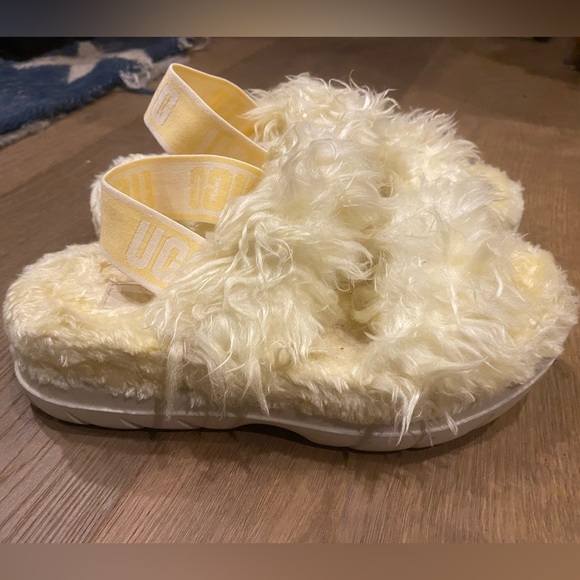 UGG fluff sugar sandal Yellow - Picture 4 of 4
